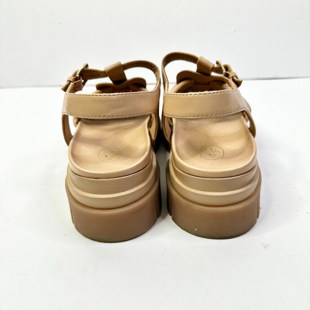 Ash Sandals Women 10 Beige Sirena NEW  Leather Platform Chunky Shoes Athleisure - Picture 5 of 8